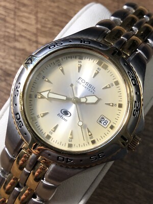 Fossil Men's Watch Stainless Steel WR 100M Wristwatch Rotating