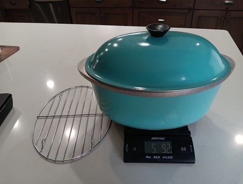 Rare Oval Club Turquoise Roasting Pan Aluminum Roaster Pot Kitchen Large - Bild 24 von 24