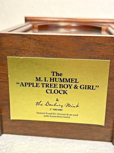 Reloj Hummel Goebel Apple Tree Niño Niña Vintage Mesa Danbury Como Nuevo - Imagen 8 de 12