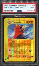 PSA 9 MINT Pokemon Magcargo Reverse Holo Rare 2003 Skyridge #18/144 WOTC