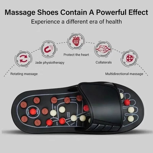 Akupunkt Massage Hausschuhe Therapie Fußmassagegerät Schuhe Füße Flip Flop Gesund Neu - Bild 10 von 32