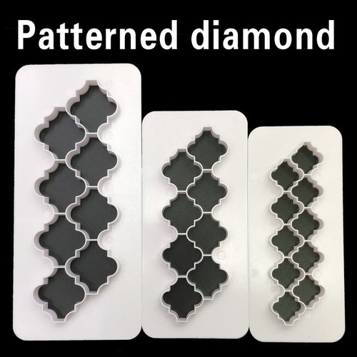 3Pcs/Set Geometric Cake Mold Plastic Cookie Fondant Cutter Tool Cake Decorating - Picture 15 of 18