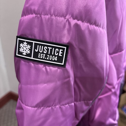 Justice Girls Snow Ski Jacket with Faux Fur Lined Hood-Ombre -XL (16/18) - Picture 3 of 16