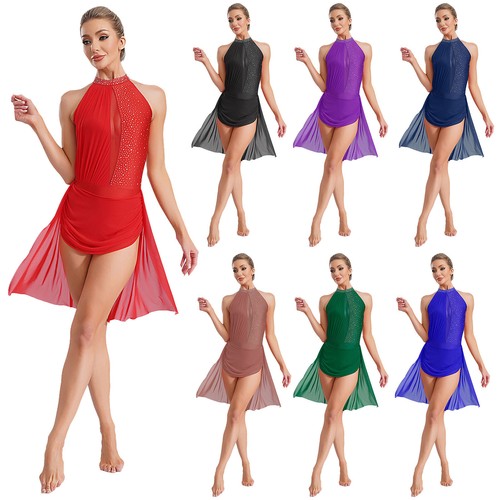 Women's Dress Latin Dancewear Stage Costume Sexy Contemporary Modern Leotard - Picture 6 of 95