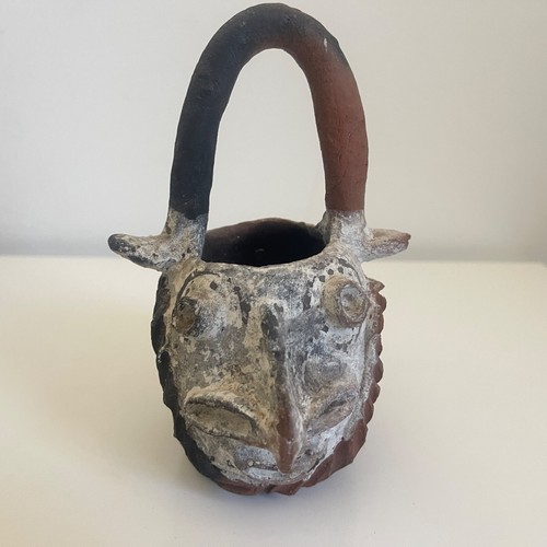 Papua New Guinea Vintage 1940's Pottery Sago Pot Hand Made Aibom Sepik Bird - Bild 12 von 14