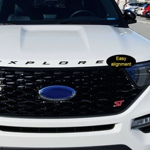 2pc AMP Replacement Hood Letters Gloss Black, Fits all 20-24 Ford Explorer
