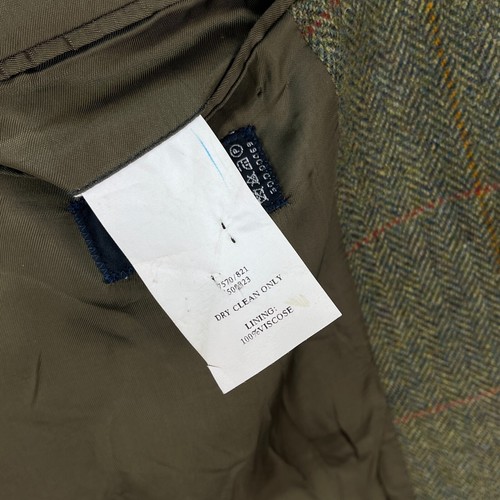 Hucklecote Tweed Jacket Mens 40R Green Check Norfolk Country Hunting Shooting - Picture 15 of 16