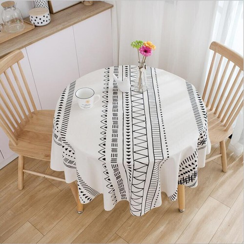 Christmas Home Decor Round Tablecloth for Kitchen Dining Room Evening Party Cafe - Picture 163 of 164
