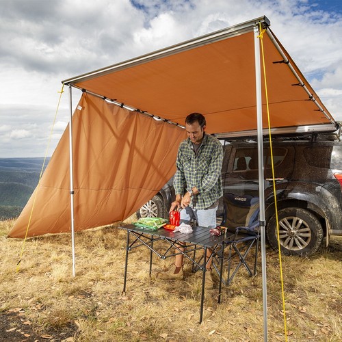 2x Adventure Kings 2.5m Awning Side Wall Camping Outdoor Shade Extension 170GSM - Picture 8 of 9