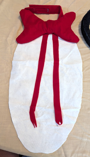 Adult Cat in the Hat Costume with Gloves Hat Tail Belly Bib, One Size Dr. Suess - Picture 8 of 13