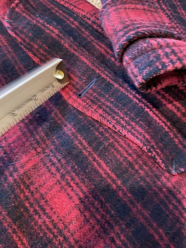 Vtg Woolrich Buffalo Mackinaw Hunting Coat Jacket Vtg 50s Woolwich Wool Coat 40 - Picture 18 of 22