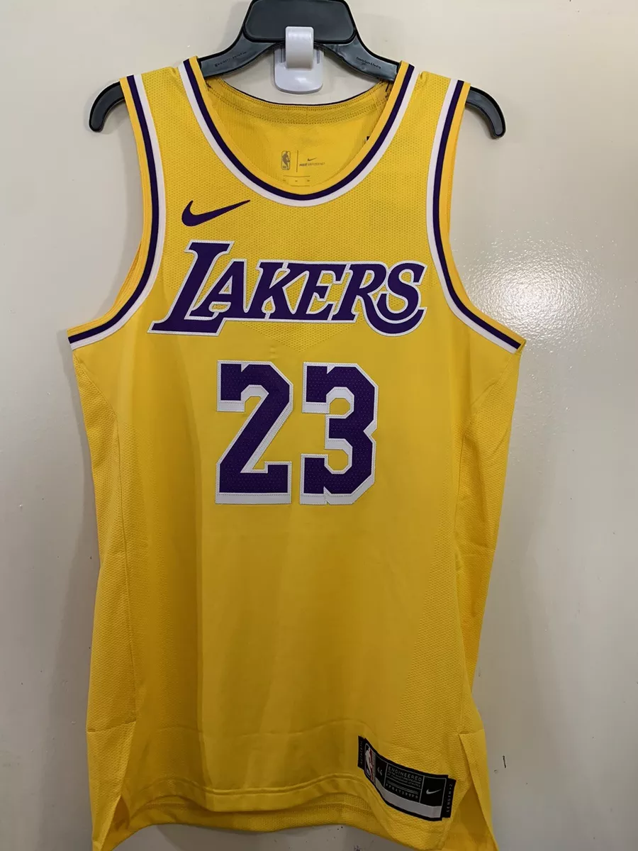 Yellow Nike NBA LA Lakers James #23 Jersey Junior