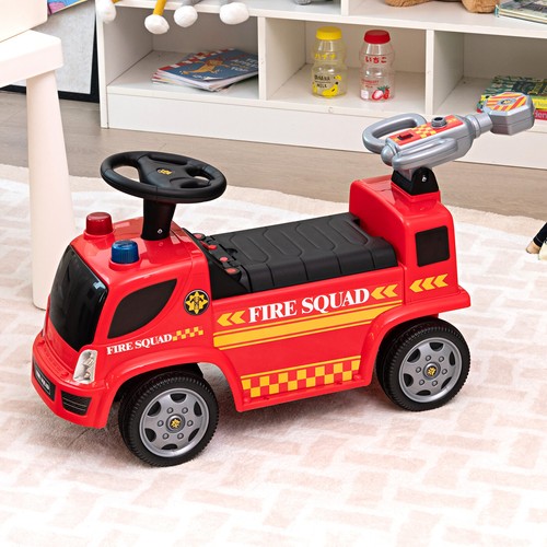 2 in 1 Rutschauto & Schiebeauto Kinder Feuerwehrauto Spielzeugauto 18-36 Monaten - Bild 9 von 10