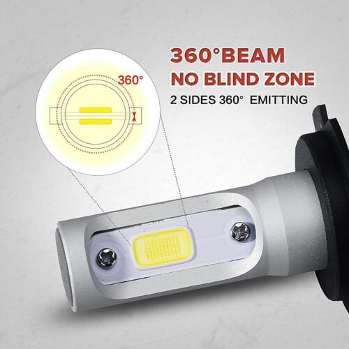 Kit de conversión de faros LED H7 6000K blanco frío bombillas antiniebla de conducción súper brillantes - Imagen 7 de 12