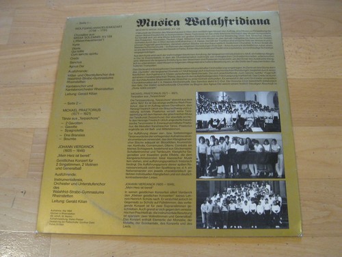 LP Musica Walahfridiana Walahfrid Strabo Gymn.  G. Kilian 1984 Rheinstetten - Picture 2 of 2