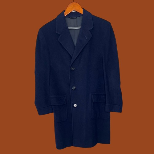 Mens Bespoke Martins Blue Overcoat Heavy Wool Cashmere Luxury Menswear 44R - Picture 7 of 13