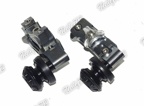 CNC Chain Adjusters with Spools Slider Gray For 2014-2016 YAMAHA MT-07 FZ-07 FZ7 - Picture 5 of 8