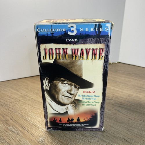 John Wayne Classic Western VHS 3 Film Lot McLintock Early Later Years 2 Unopened - Picture 3 of 11