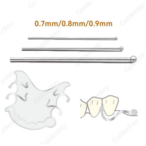 Dental Ball Retainer Orthodontic Clasp Anchor Teeth Position Hold 0.7/0.8/0.9 - 第 1/17 張圖片