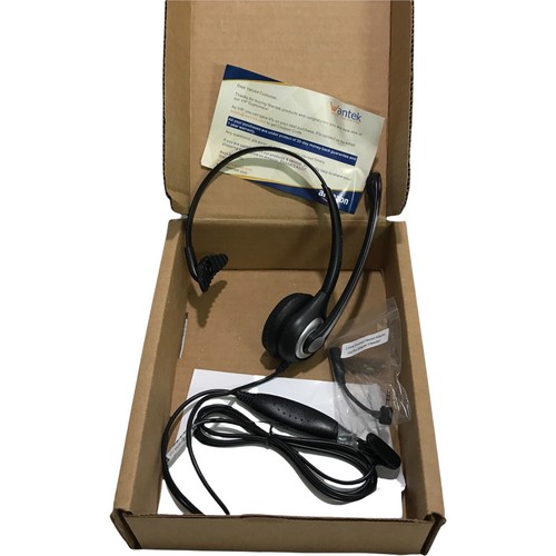 Wantek Headset with Noise Canceling Microphone (602QS2) Wired Binaural Telephone - Picture 3 of 12
