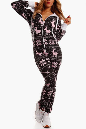 BNWT Crazy Age, Super Snuggly all in one Fleece in Black & Pink - Size S, Unisex - Picture 1 of 4