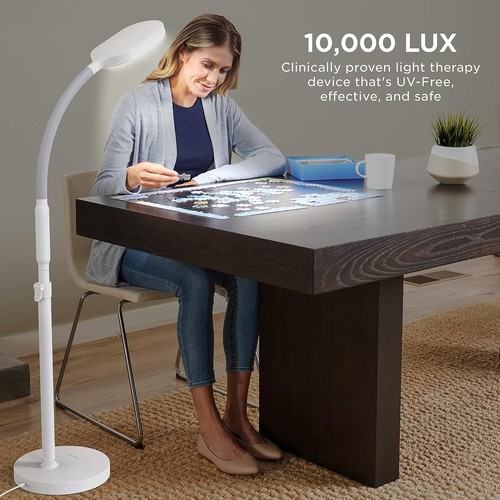 Verilux HappyLight Duo 2-in-1 Light Therapy & Task Floor Lamp - Picture 6 of 7