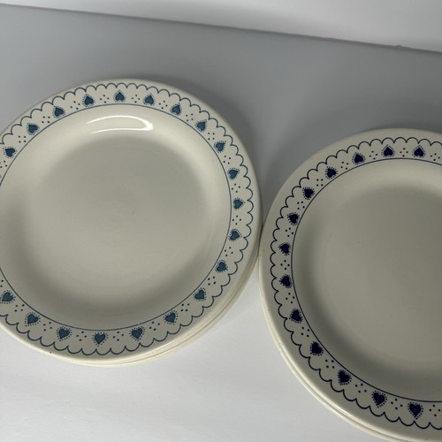 Oxford Blue Hearts Speiseteller 6er Set Elfenbein und 2 verschiedene Blautöne - Bild 7 von 12