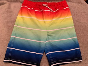 Lands end boys swim trunks Clearance