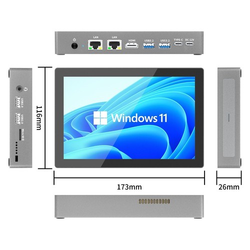7 inch Screen Mini Computer 12th Gen N95 Windows 11 16GB 512GB Desktop Tablet - Picture 7 of 10