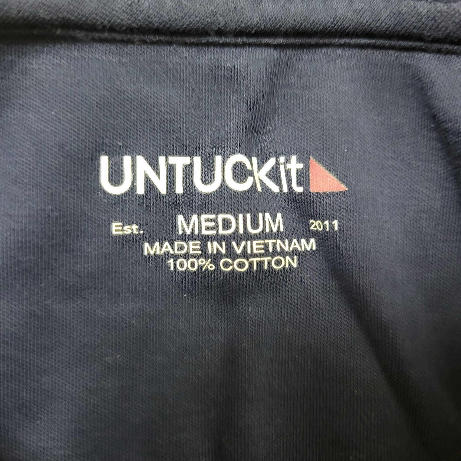 Untuckit Mens Medium Solid Blue Stretch Knit Polo… - image 4