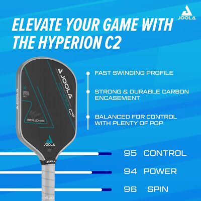 Joola Ben Johns Hyperion C2 CFS 16mm Pickleball Paddle Gen 2