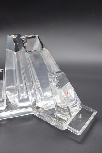Angelo Mangiarotti Colle Crystal Salt Pepper Oil Vinegar Bottle Cruet Modernist - Picture 3 of 11