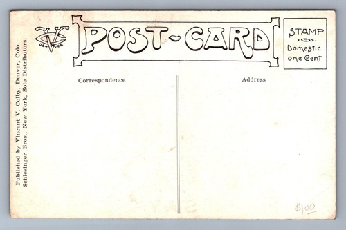 Postcard Vtg Artist Signed V Colby Black And White Dog Puppy Say - Picture 2 of 2