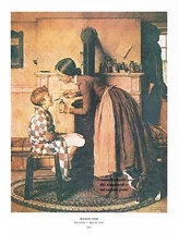 Norman Rockwell Doctor's Medical print: "MEDICINE" Nurse hospital 11x15" 
