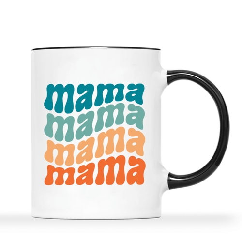 Taza Ombre Retro 11oz con Lindas Palabras Coloridas "MAMÁ" - Regalo Perfecto para Madre - Imagen 13 de 15