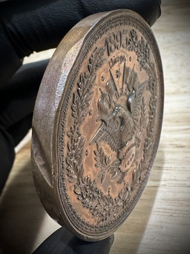 1893 Chicago Exposition World’s Columbian Dental Congress Copper Medal - Picture 4 of 4