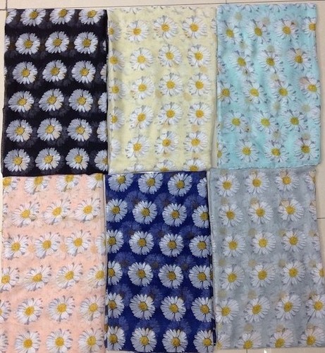 Chales de viscosa estampado de flores silenciador o diadema larga hijab - Imagen 7 de 7