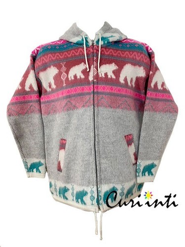 WHOLESALE LOT OF 5 ALPACA BEAR DESIGN JACKETS WITH HOOD - SIZE: XXL 11,5V - Picture 6 of 23