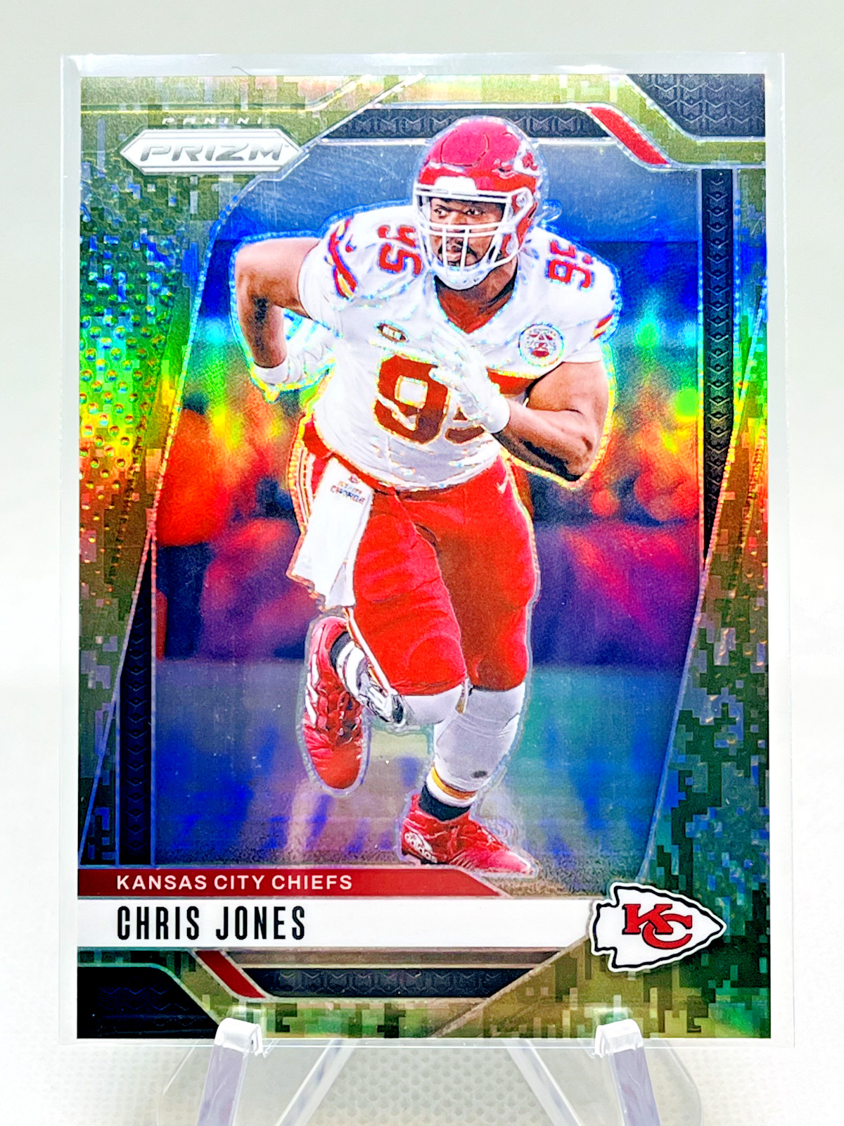 CHRIS JONES 2024 PANINI PRIZM FOREST CAMO PRIZM 4/15 SSP CHIEFS SM1