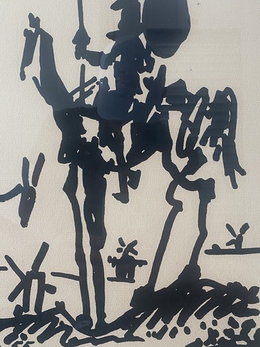 🔥Vintage Old Modern Cubist Don Quixote Horse Knight Lithograph, PICASSO - 1955 - Picture 15 of 22