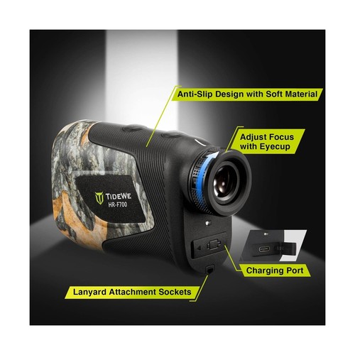 TIDEWE Hunting Rangefinder with Rechargeable Battery, 700/1000Y Camo Laser Ra... - Picture 4 of 7