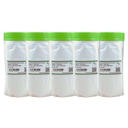 Gewebe Masker  Abdeckfolie Klebeband mit Folie Abklebeband 110cm x 20m 5er Set - Bild 1 von 6