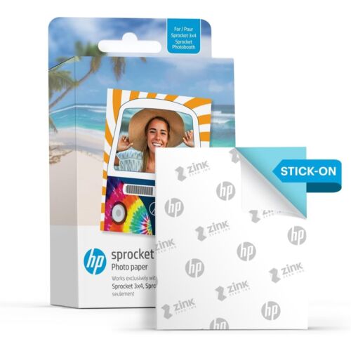 HP Sprocket Photobooth 3x4" Photo Printer White Bundle Zink Photo Paper 300 Pack - Picture 8 of 9