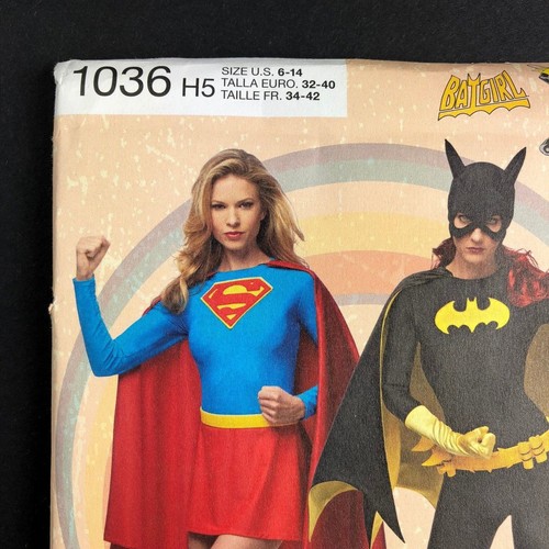 Simplicity Costume Sewing Pattern #1036 Womens DC Super Girl Batgirl Sizes 6-14 - Picture 2 of 3