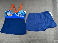 NEW W TAGS TYR SWIM SKIRT size 8 and USED NIKE TANK TOP size 6. READ