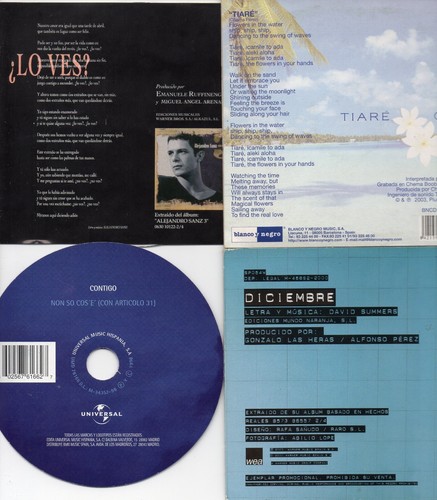 Alejandro Sanz David Summers Rosana Duala 4 CD LOT Spanish POP Ballad RARE OOP - Picture 2 of 2