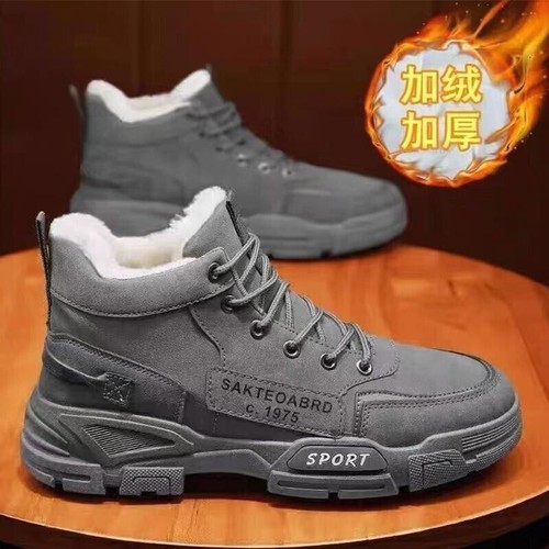 Stivali da neve uomo invernali caldi outdoor antiscivolo alla caviglia scarpe invernali leggeri - Foto 3 di 6