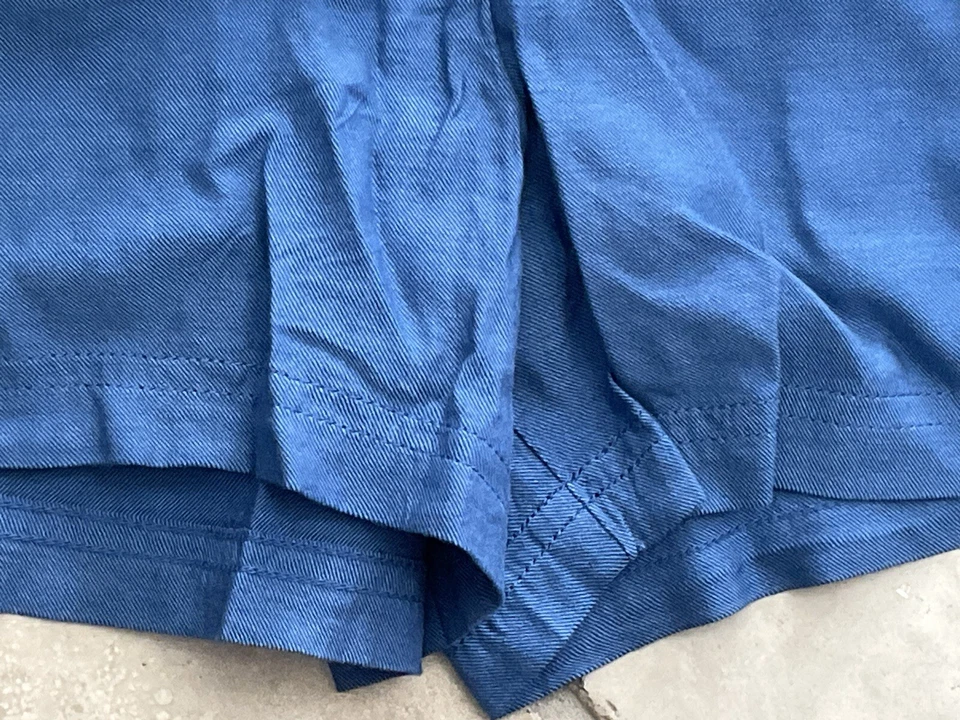 NUEVO Mameluco Lands’ End Azul Cambray Cintura Elástica; Niñas Talla 8 Plus (M) Foto 4 de 4