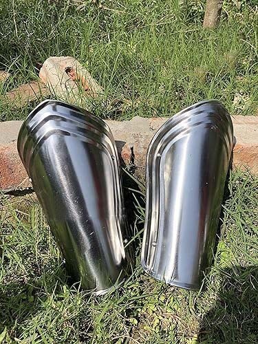 Steel Armor Knight Leg Guard Medieval Greaves Knight Crusader Forged Metal - Picture 9 of 14