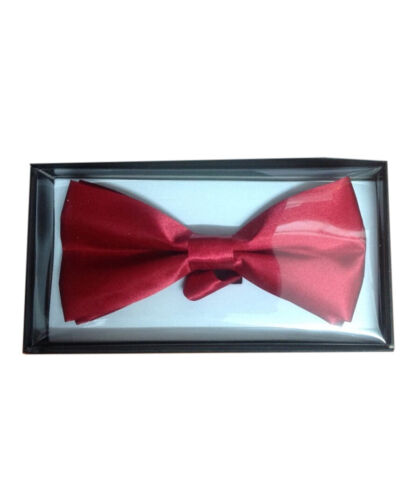 Neue Farbe Satin schlichte Fliege für Herren Jungen Hochzeit Party Abschlussballkleid Fliegen - Bild 25 von 27